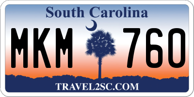SC license plate MKM760