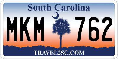 SC license plate MKM762