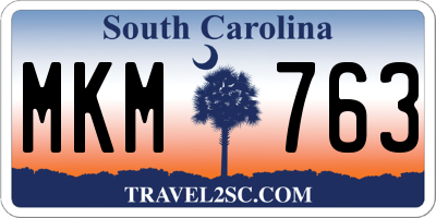 SC license plate MKM763
