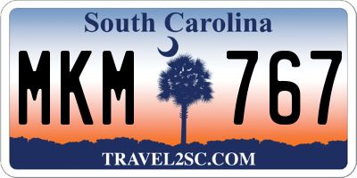 SC license plate MKM767