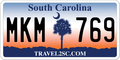 SC license plate MKM769