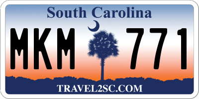 SC license plate MKM771