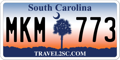SC license plate MKM773