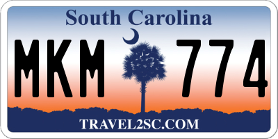 SC license plate MKM774
