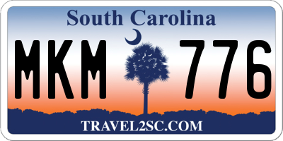SC license plate MKM776