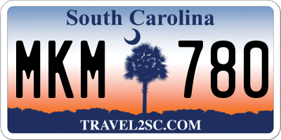 SC license plate MKM780