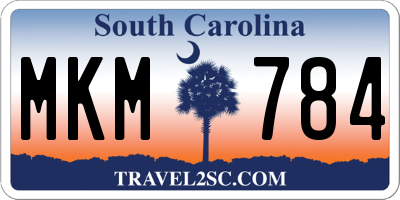 SC license plate MKM784