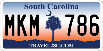 SC license plate MKM786