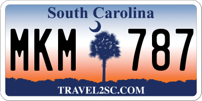 SC license plate MKM787