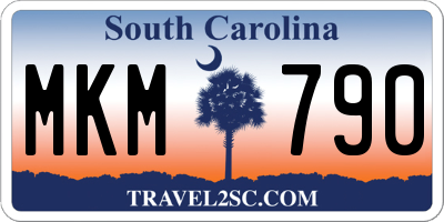 SC license plate MKM790