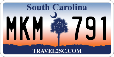 SC license plate MKM791