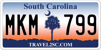 SC license plate MKM799