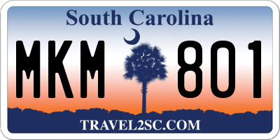 SC license plate MKM801