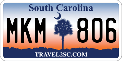 SC license plate MKM806