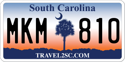SC license plate MKM810