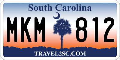 SC license plate MKM812