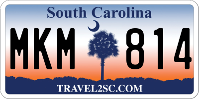 SC license plate MKM814