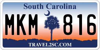 SC license plate MKM816