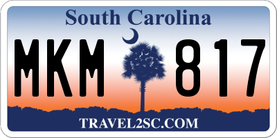 SC license plate MKM817