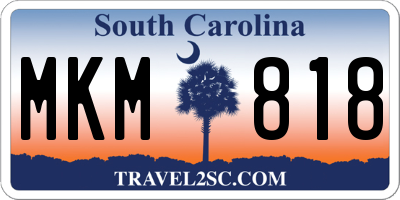 SC license plate MKM818