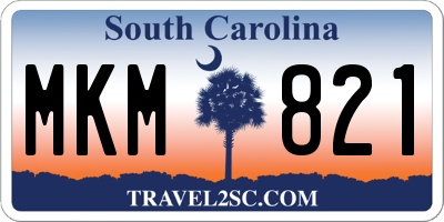 SC license plate MKM821