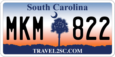 SC license plate MKM822