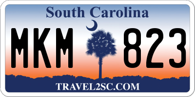 SC license plate MKM823