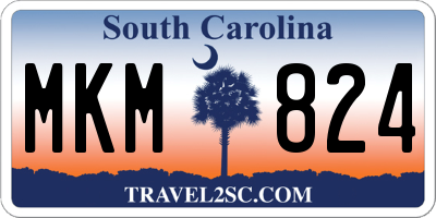 SC license plate MKM824