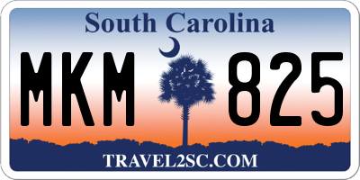 SC license plate MKM825