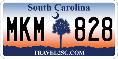 SC license plate MKM828