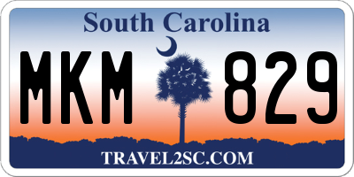SC license plate MKM829