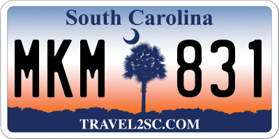 SC license plate MKM831