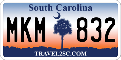 SC license plate MKM832