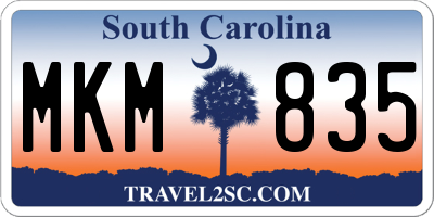 SC license plate MKM835