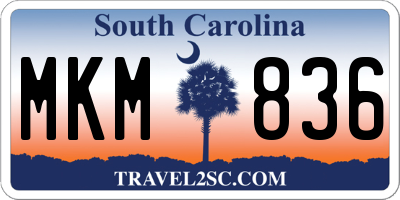 SC license plate MKM836