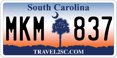 SC license plate MKM837