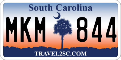 SC license plate MKM844