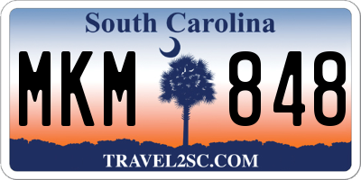 SC license plate MKM848
