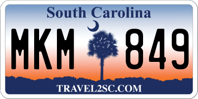 SC license plate MKM849