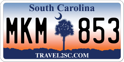 SC license plate MKM853
