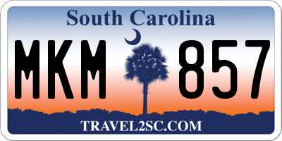SC license plate MKM857