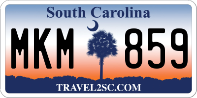 SC license plate MKM859