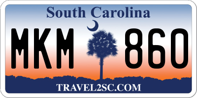 SC license plate MKM860