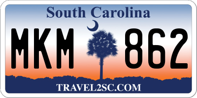 SC license plate MKM862