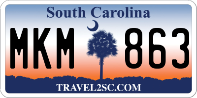 SC license plate MKM863