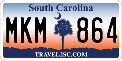 SC license plate MKM864