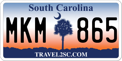 SC license plate MKM865