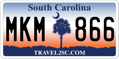 SC license plate MKM866