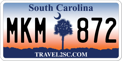SC license plate MKM872