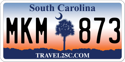 SC license plate MKM873